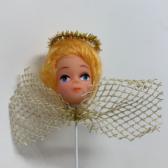 Strawberry Blonde Doll Head Pick True Vintage
(1 piece), Christmas angel w halo - Picture 16 of 16